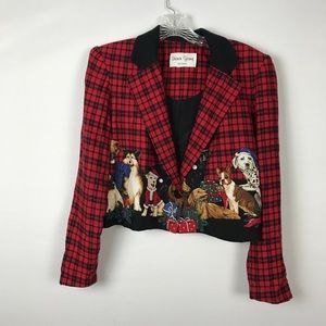 Vintage Christmas skirt jacket set Sharon Young  8